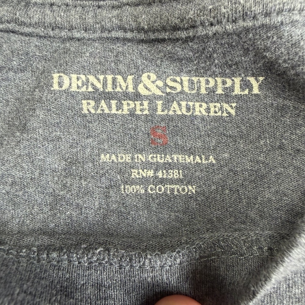 Ralph Lauren Denim & Supply Shirt Mens Small Motorcycle American RL67 Retro Gray - Picture 3 of 10